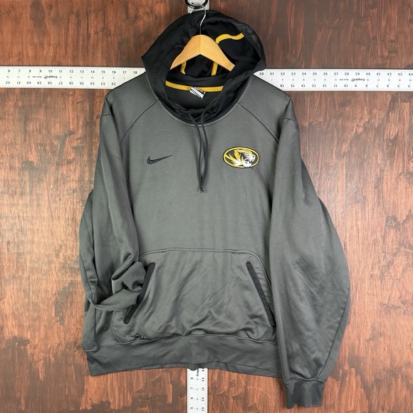 Nike Other - Nike‎ Mizzou Tigers Therma Fit Hoodie Embroidered Logo Gray Men XL NCAA Missouri